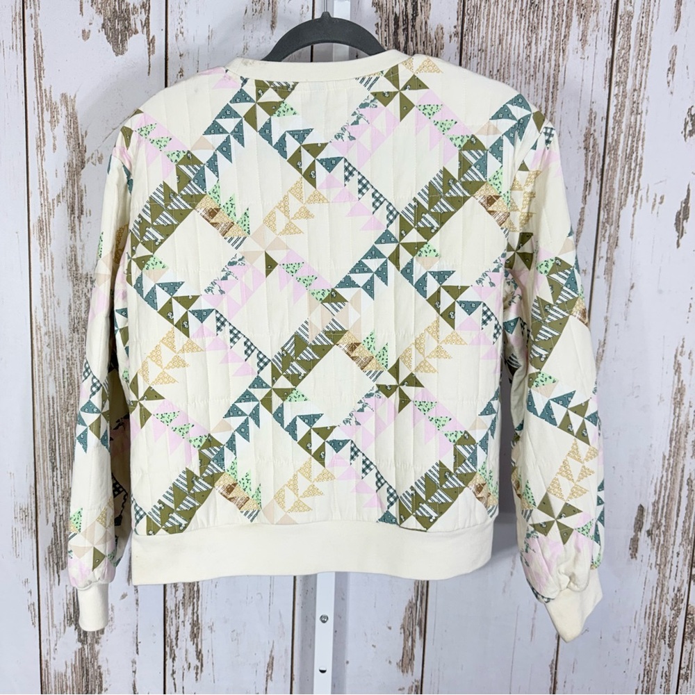 Universal Thread Cream Quilt Pattern Sweater. Siz… - image 6